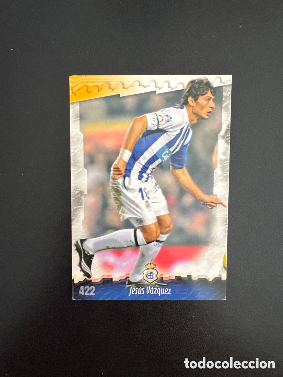 Cromos de f&uacute;tbol: JES&Uacute;S V&Aacute;ZQUEZ RECREATIVO DE HUELVA NUMERO 422 MUNDICROMO 2008 LAS FICHAS DE LA LIGA 2009