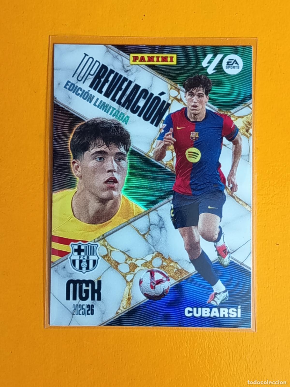 Cromos de f&uacute;tbol: CUBARS&Iacute;. TOP REVELACI&Oacute;N. EDICI&Oacute;N LIMITADA. FC BARCELONA. MEGACRACKS 2025-26. PANINI