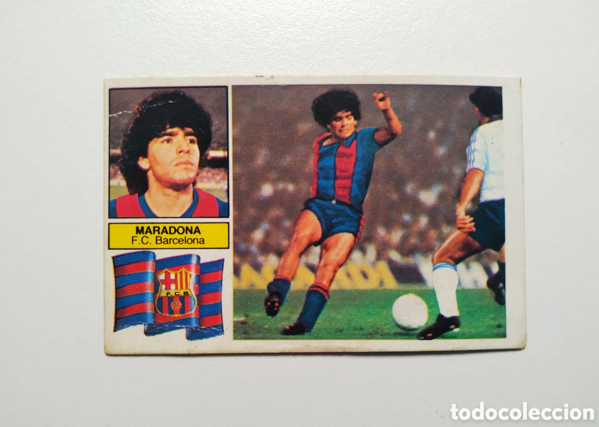 Cromos de f&uacute;tbol: L4 MARADONA F. C. BARCELONA FICHAJE 6 LIGA ESTE 1982 1983 82 83 DEPEGADO RECUPERADO
