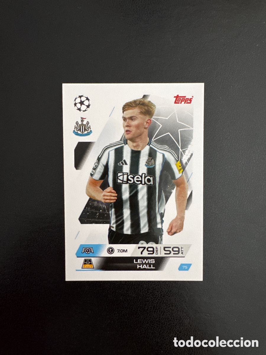 Cromos de f&uacute;tbol: LEWIS HALL NEWCASTLE NUMERO 75 MATCH ATTAX 2025 2026