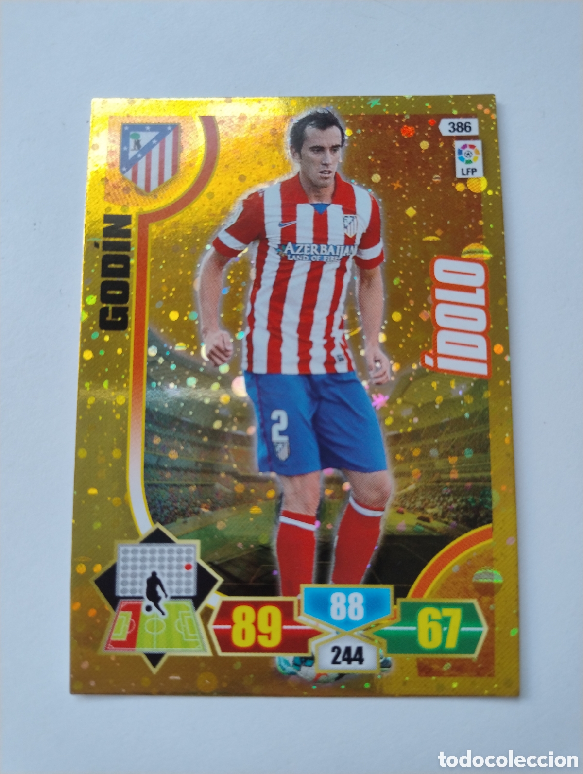 Cromos de f&uacute;tbol: 386 - Godin - Atl&eacute;tico de Madrid - Adrenalyn XL Liga 2013 - 2014 Idolo