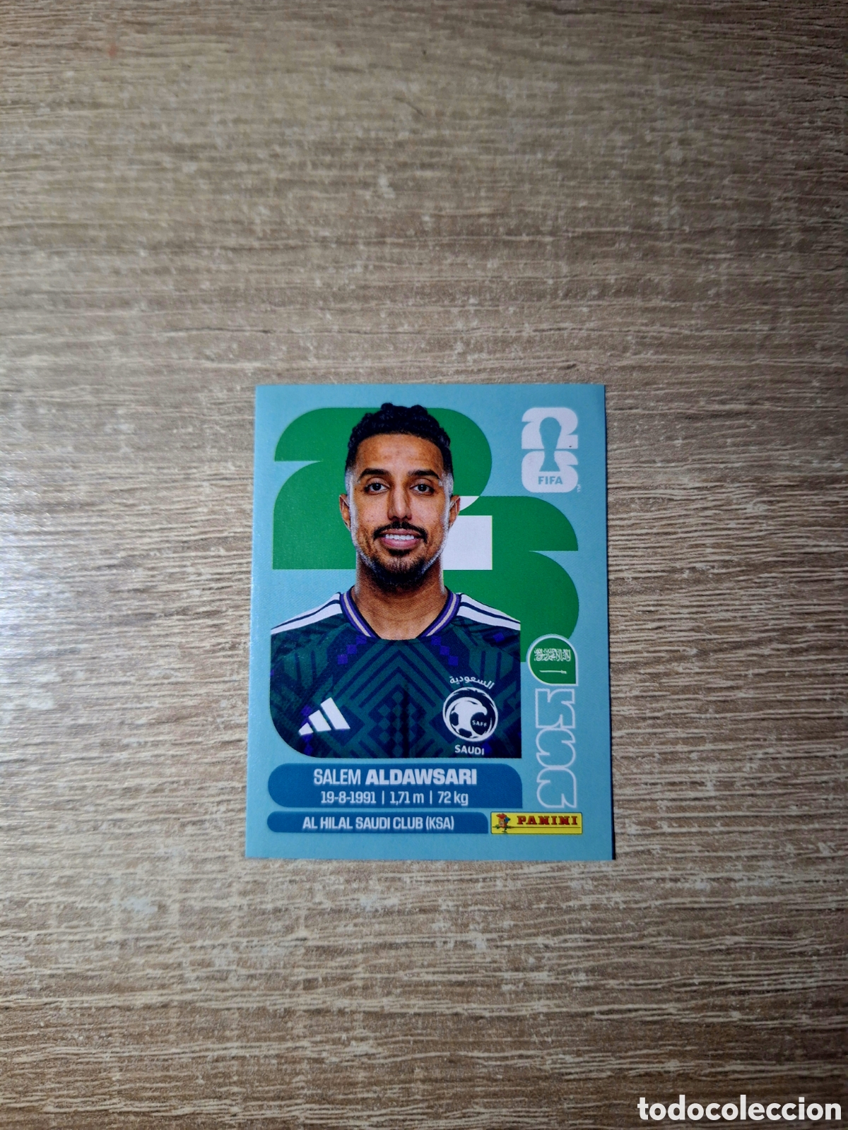 Cromos de f&uacute;tbol: KSA 16 SALEM ALDAWSARI