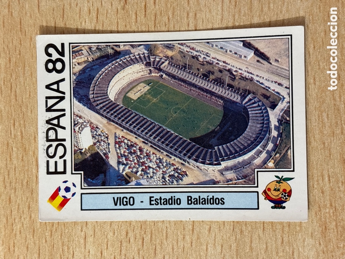 Cromos de f&uacute;tbol: # 21 Estadio Balaidos Vigo Mundial Espa&ntilde;a 82 Panini sin pegar