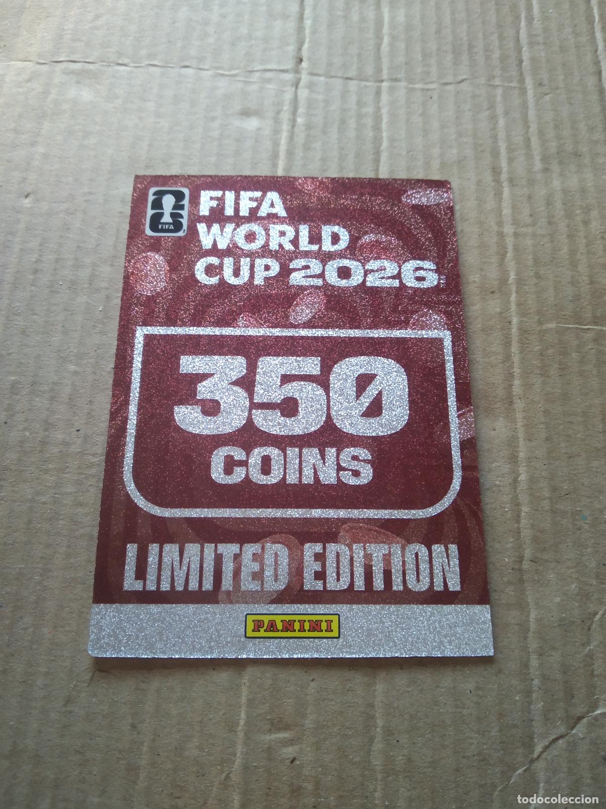 Cromos de f&uacute;tbol: 350 COINS EDICION LIMITADA CROMO FUTBOL PANINI ADRENALYN MUNDIAL 2026 WORLD CUP