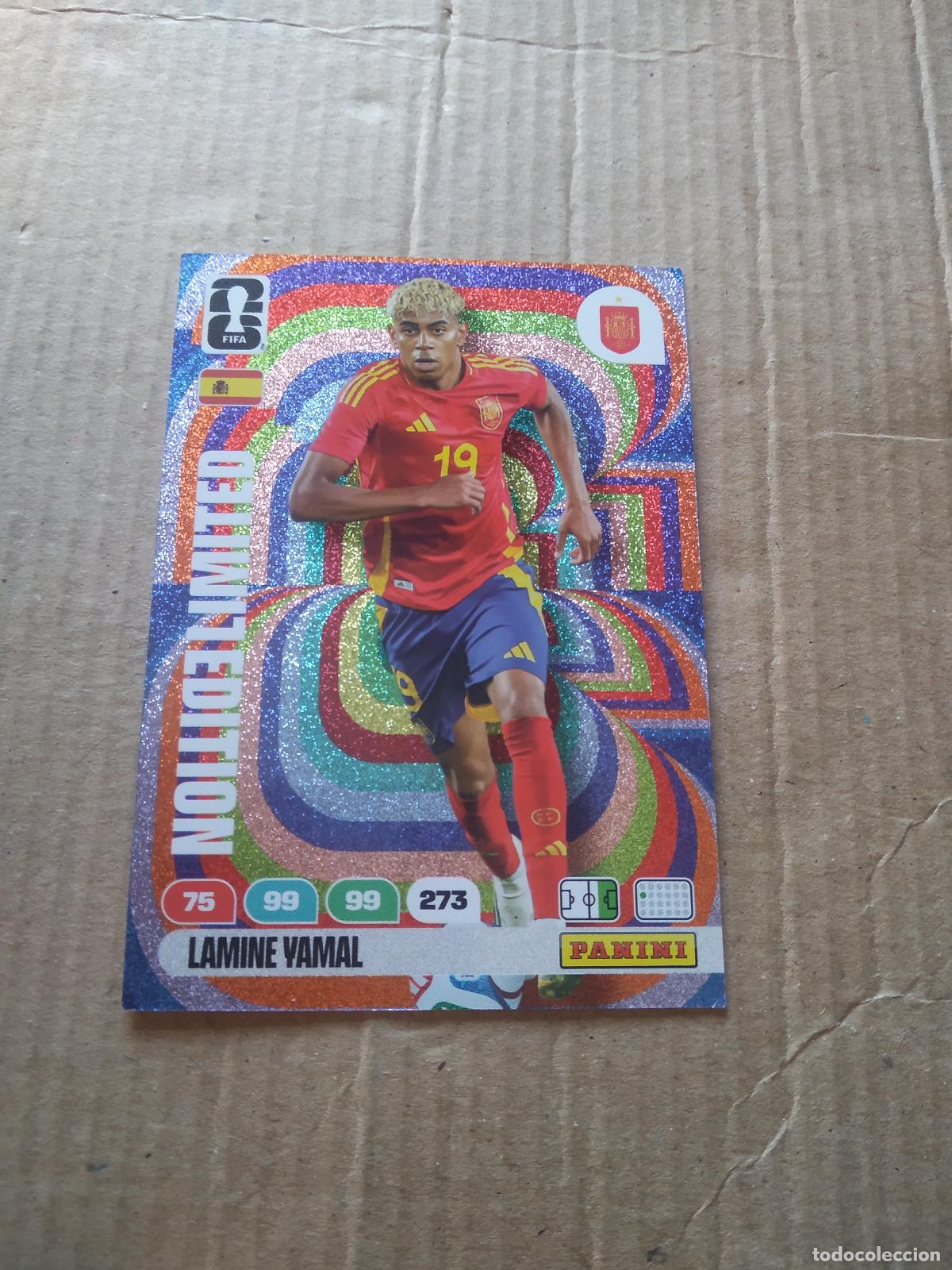 Cromos de f&uacute;tbol: LAMINE YAMAL ROOKIE ESPA&Ntilde;A EDICION LIMITADA CROMO FUTBOL PANINI ADRENALYN MUNDIAL 2026 WORLD CUP