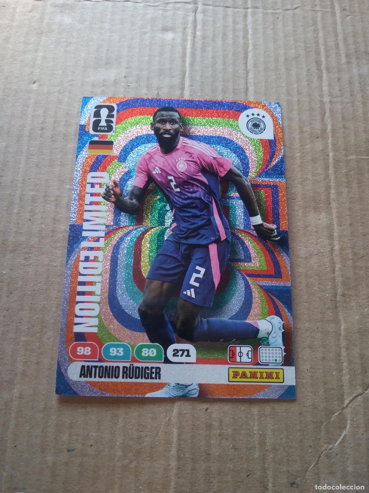 Cromos de f&uacute;tbol: RUDIGER ALEMANIA EDICION LIMITADA CROMO FUTBOL PANINI ADRENALYN MUNDIAL 2026 WORLD CUP