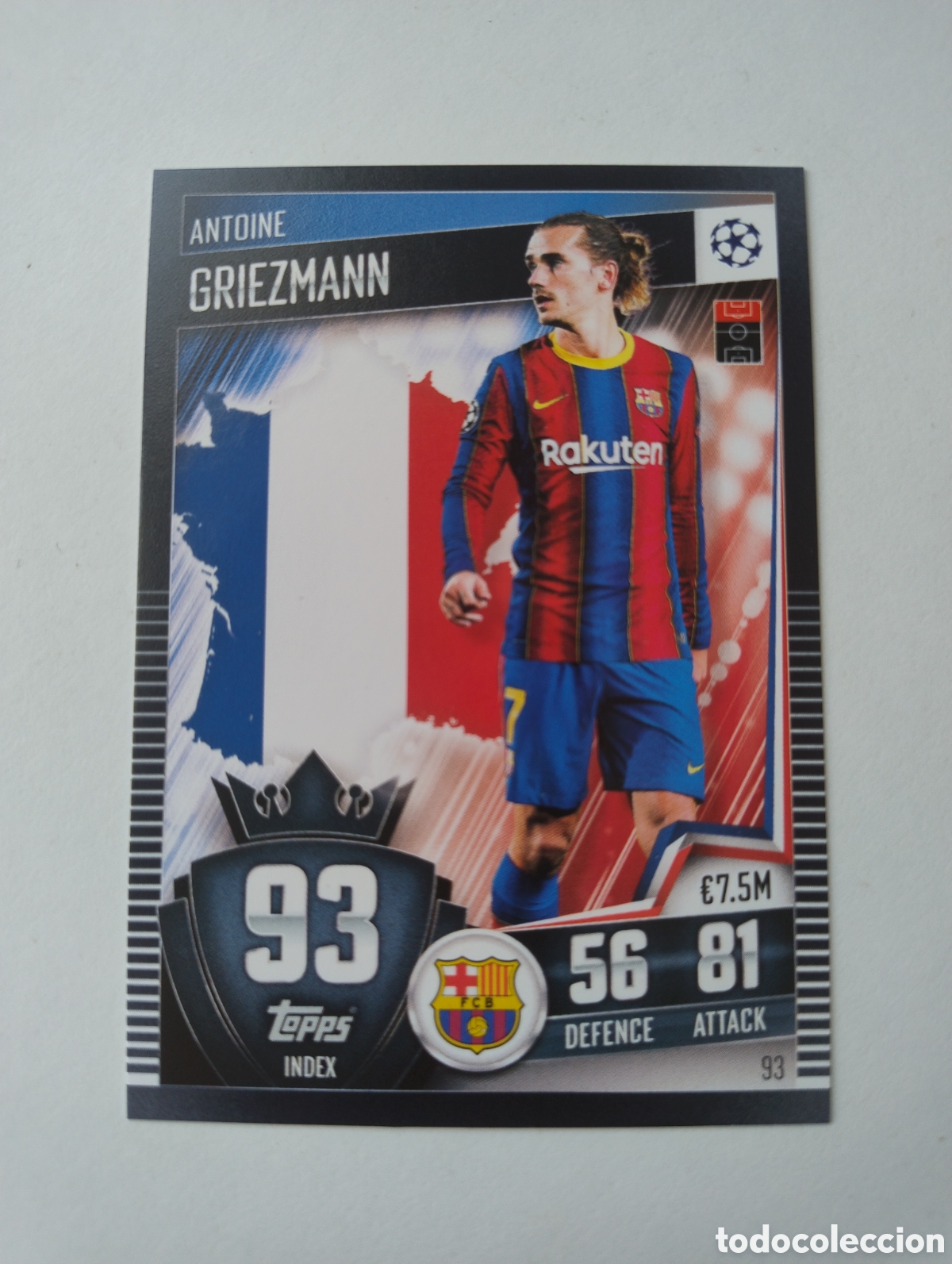 Cromos de f&uacute;tbol: 93 - Griezmann - Barcelona - Topps Match Attax 101 2020 - 2021