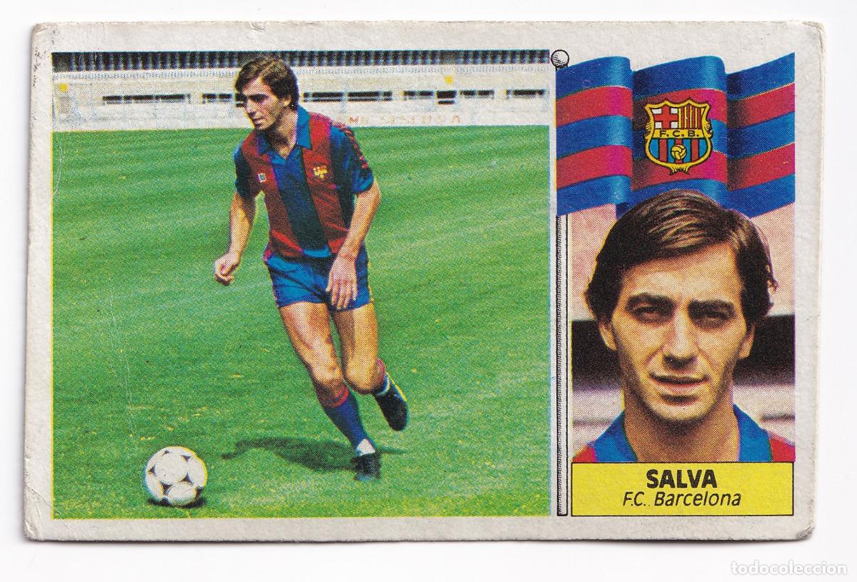 Cromos de f&uacute;tbol: Cromo f&uacute;tbol Salva Barcelona liga 1986 1987 Ediciones Este