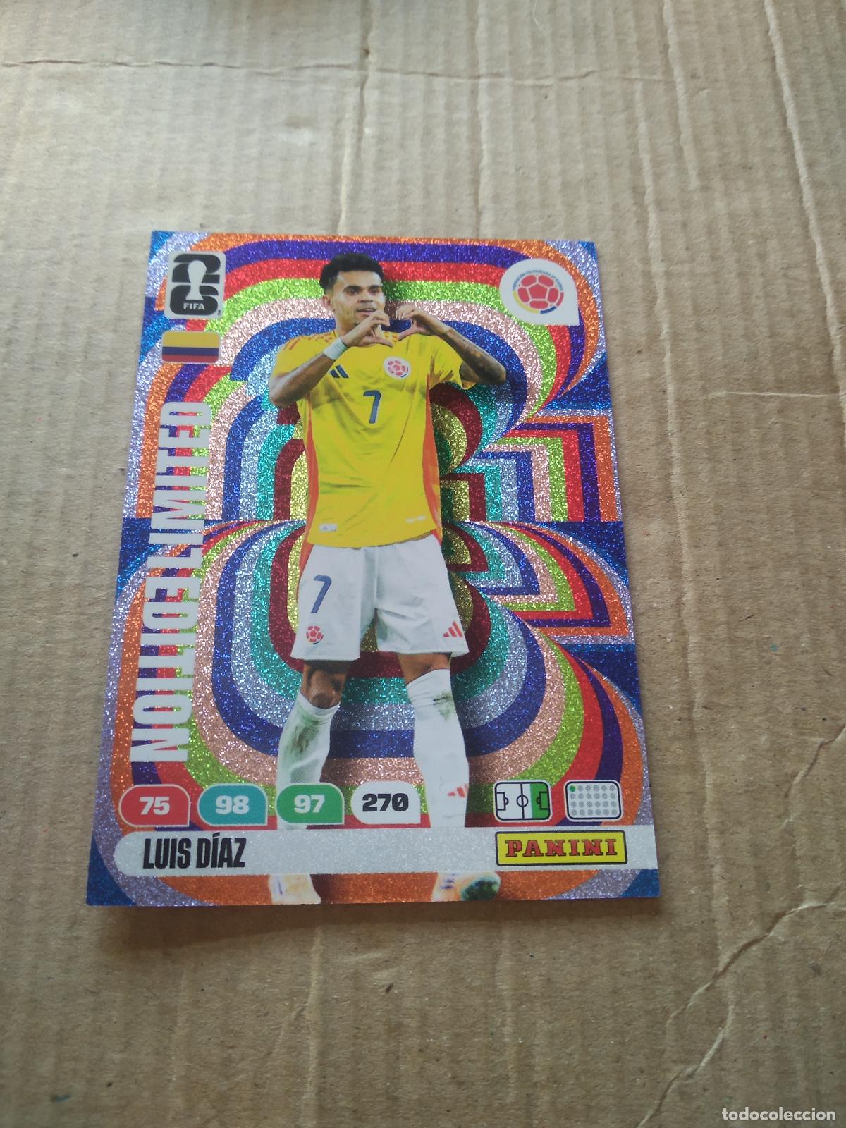 Cromos de f&uacute;tbol: LUIS DIAZ COLOMBIA EDICION LIMITADA CROMO FUTBOL PANINI ADRENALYN MUNDIAL 2026 WORLD CUP