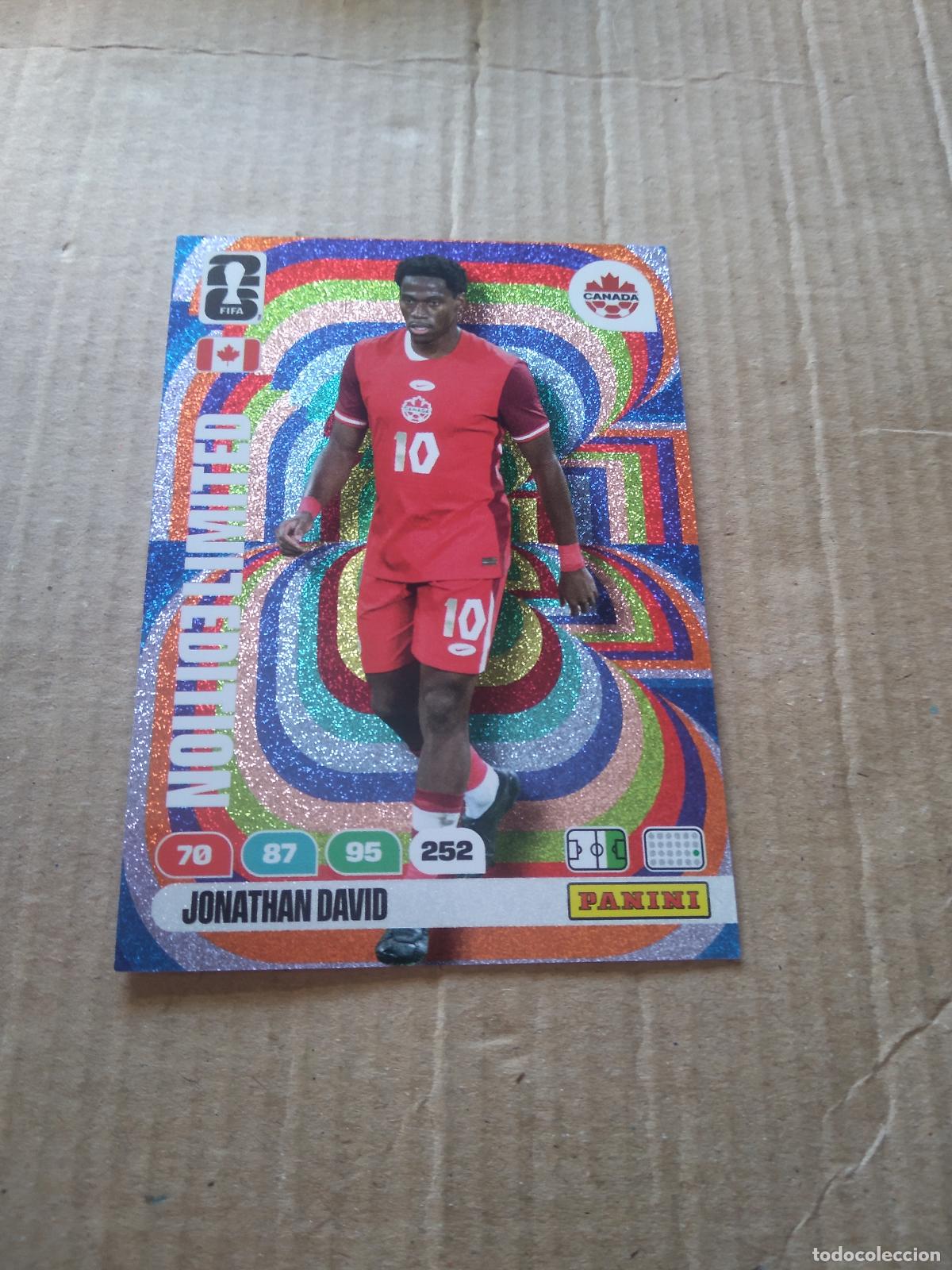 Cromos de f&uacute;tbol: JONATHAN DAVID CANADA EDICION LIMITADA CROMO FUTBOL PANINI ADRENALYN MUNDIAL 2026 WORLD CUP