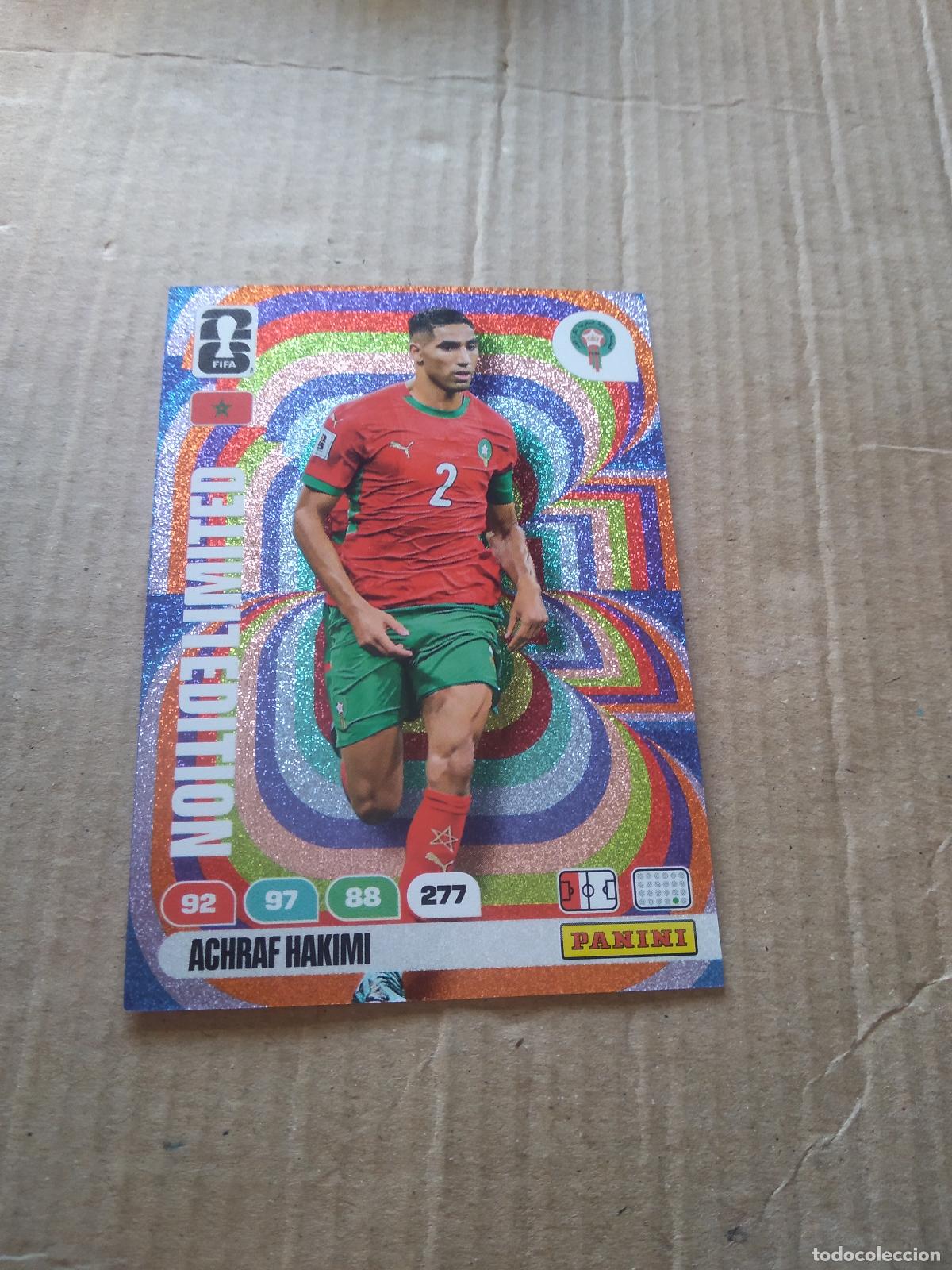 Cromos de f&uacute;tbol: ACHRAF HAKIMI MARRUECOS EDICION LIMITADA CROMO FUTBOL PANINI ADRENALYN MUNDIAL 2026 WORLD CUP