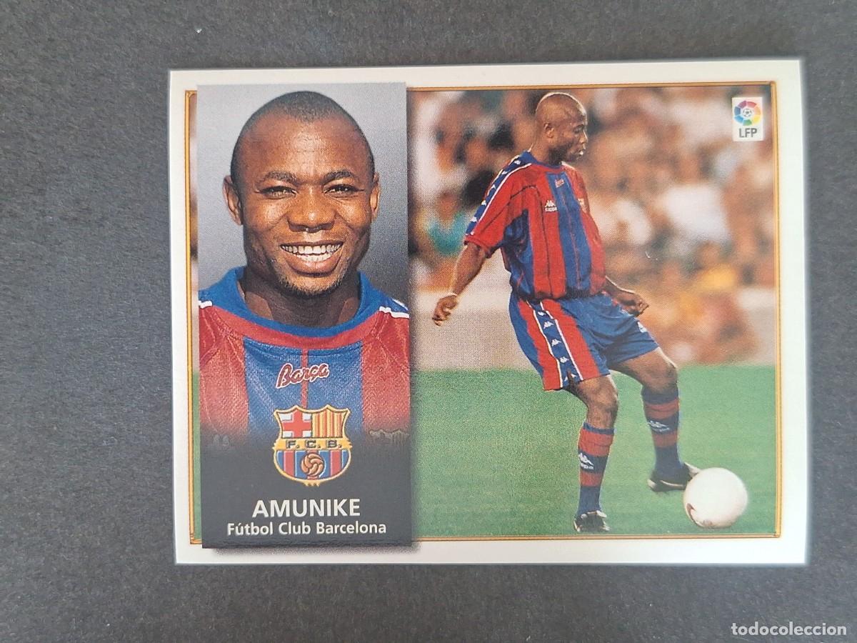 Cartes &agrave; collectionner de Football: AMUNIKE F. C. BARCELONA LIGA ESTE 1998 1999 98 99 NUNCA PEGADO SIN PEGAR