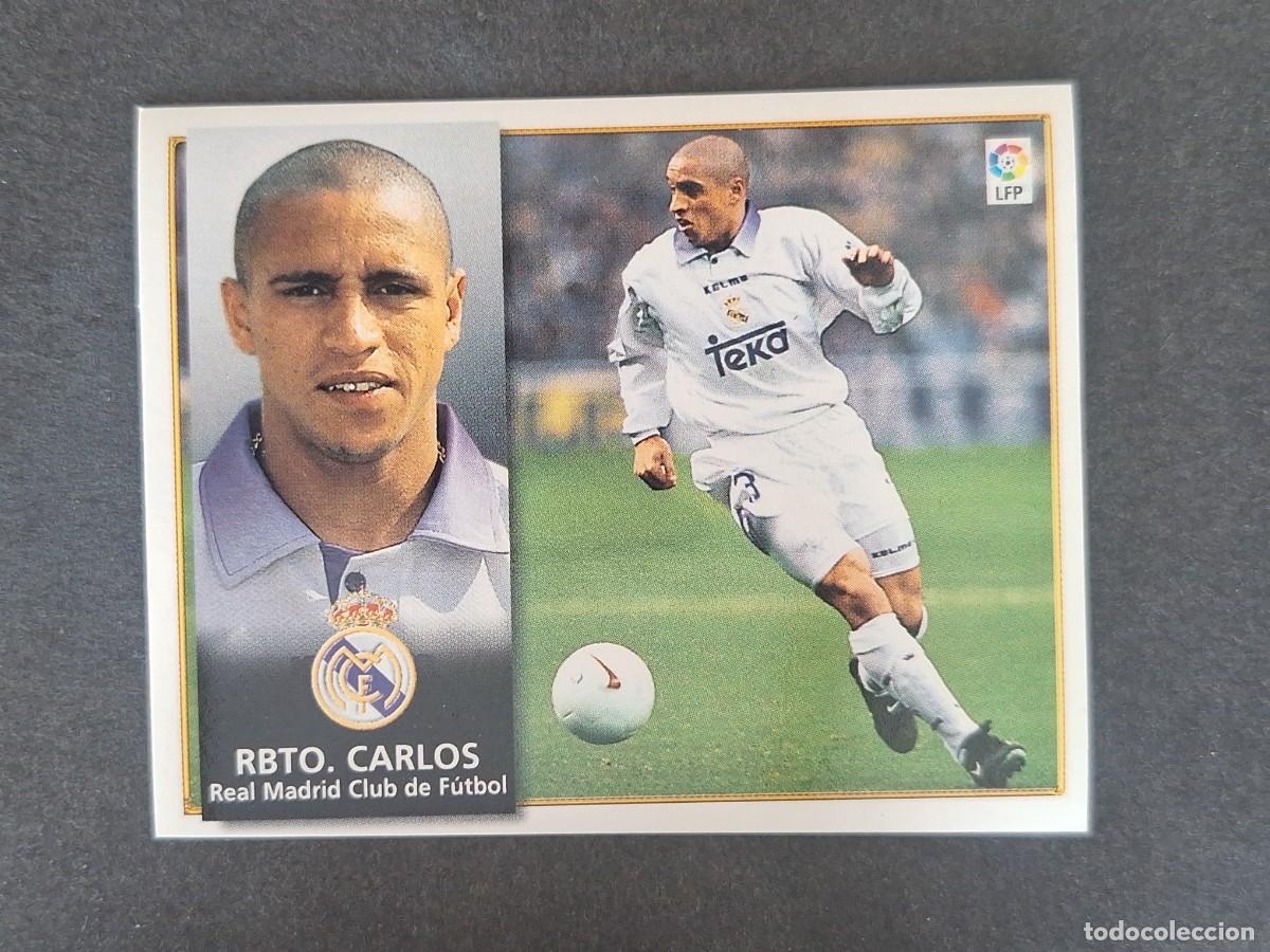 Figurine di Calcio: ROBERTO CARLOS REAL MADRID LIGA ESTE 1998 1999 98 99 NUNCA PEGADO SIN PEGAR
