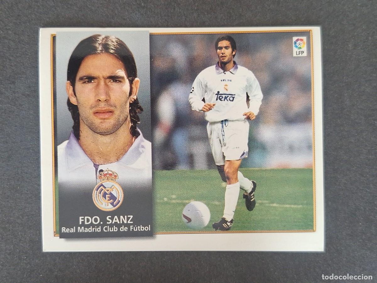 Figurine di Calcio: FERNANDO SANZ REAL MADRID LIGA ESTE 1998 1999 98 99 NUNCA PEGADO SIN PEGAR