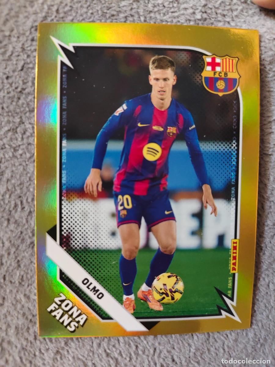 Cromos de f&uacute;tbol: KO40 40 PANINI CLUB BARCELONA 25 26 OLMO ZONA FANS GOLD KROMIX 2025 2026
