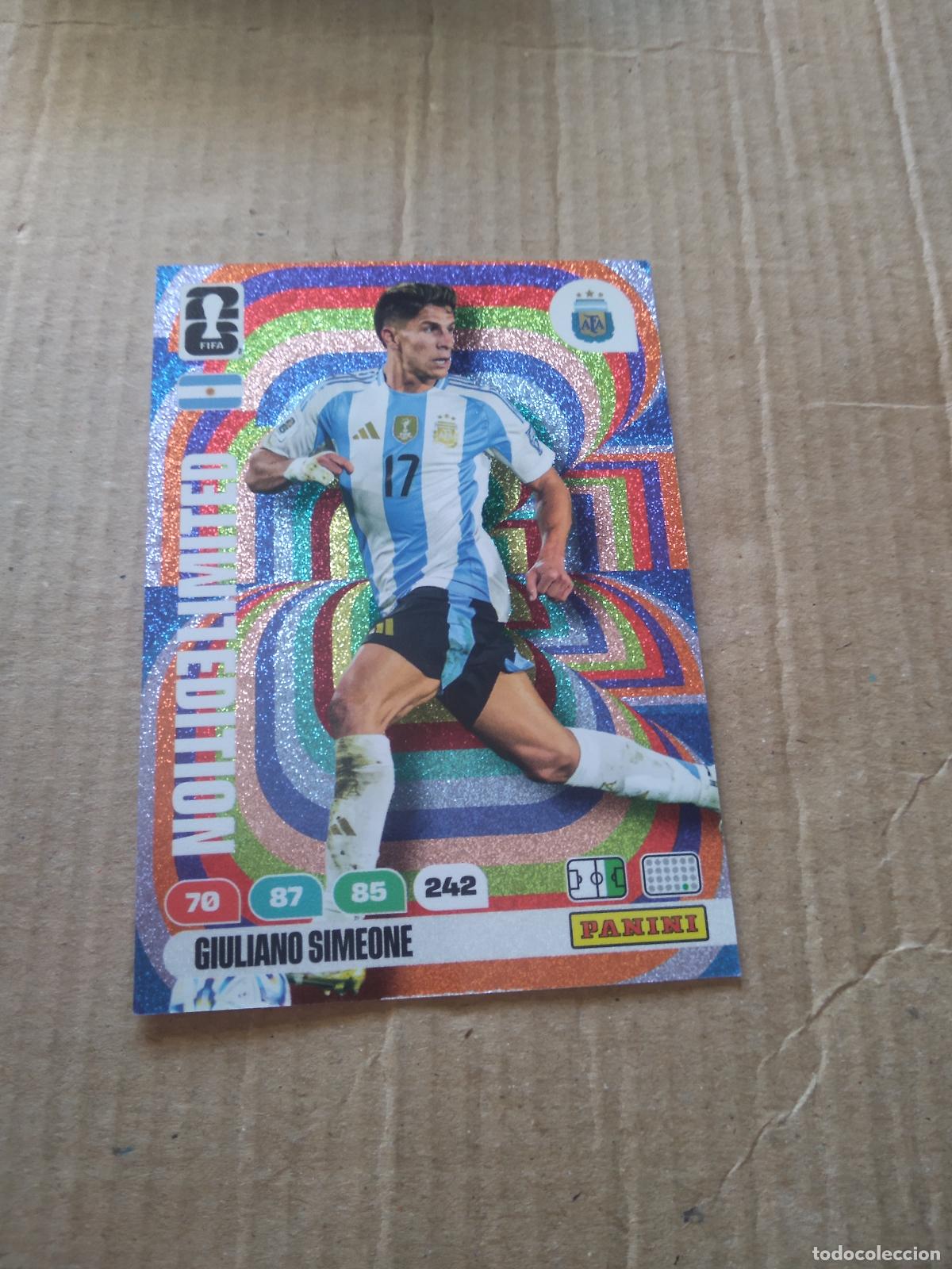 Cromos de f&uacute;tbol: GIULIANO SIMEONE ROOKIE EDICION LIMITADA CROMO FUTBOL PANINI ADRENALYN MUNDIAL 2026 WORLD CUP