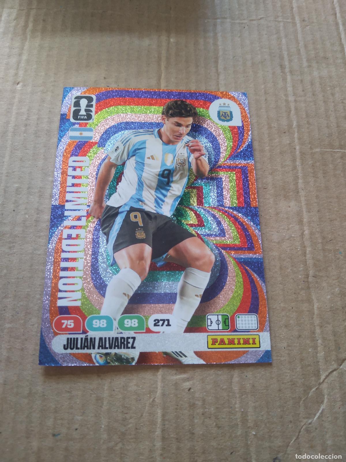 Cromos de f&uacute;tbol: JULIAN ALVAREZ ARGENTINA EDICION LIMITADA CROMO FUTBOL PANINI ADRENALYN MUNDIAL 2026 WORLD CUP