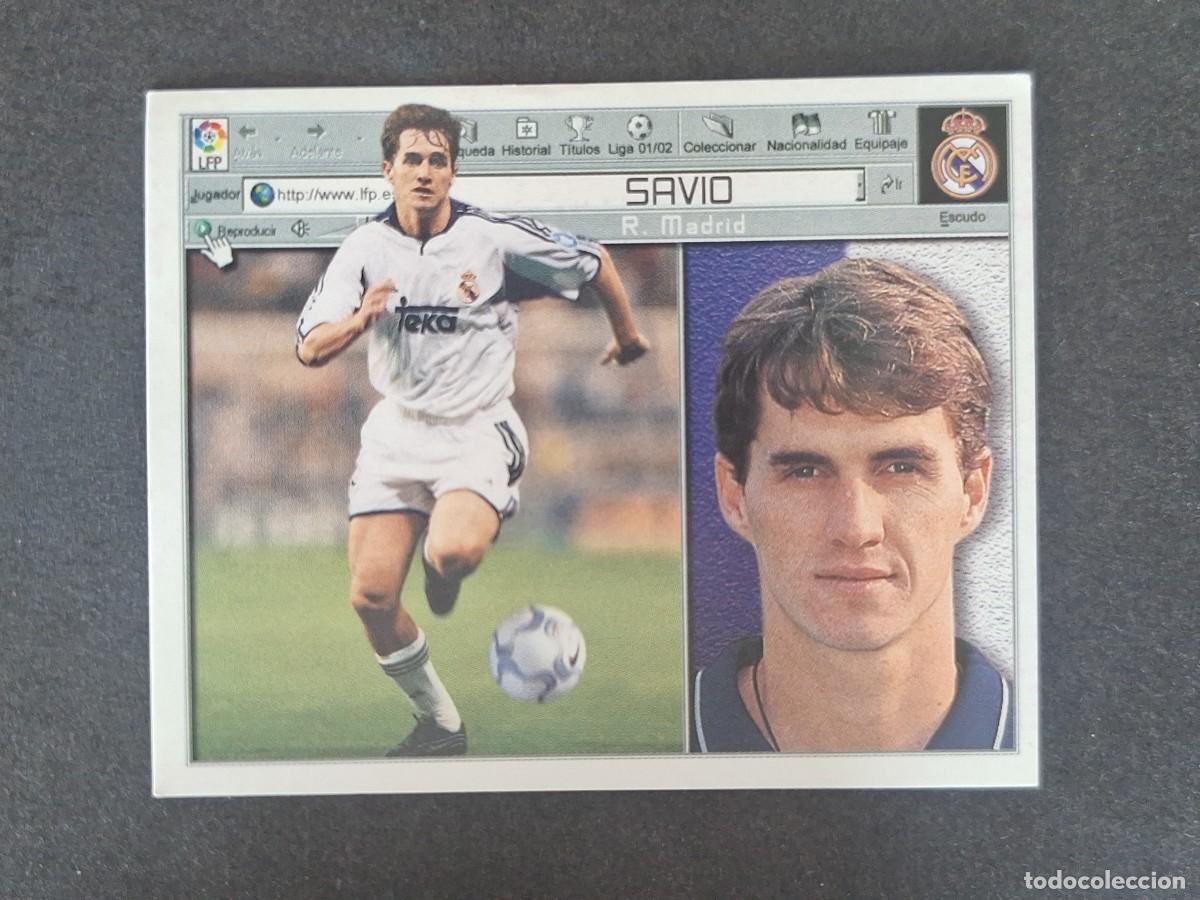Fu&szlig;ball-Sticker: SAVIO REAL MADRID LIGA ESTE 2001 2002 01 02 NUNCA PEGADO SIN PEGAR