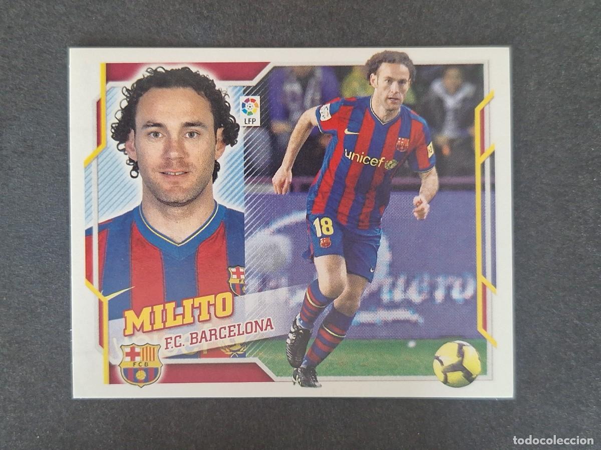 Fu&szlig;ball-Sticker: MILITO F. C. BARCELONA LIGA ESTE 2010 2011 10 11 NUNCA PEGADO SIN PEGAR