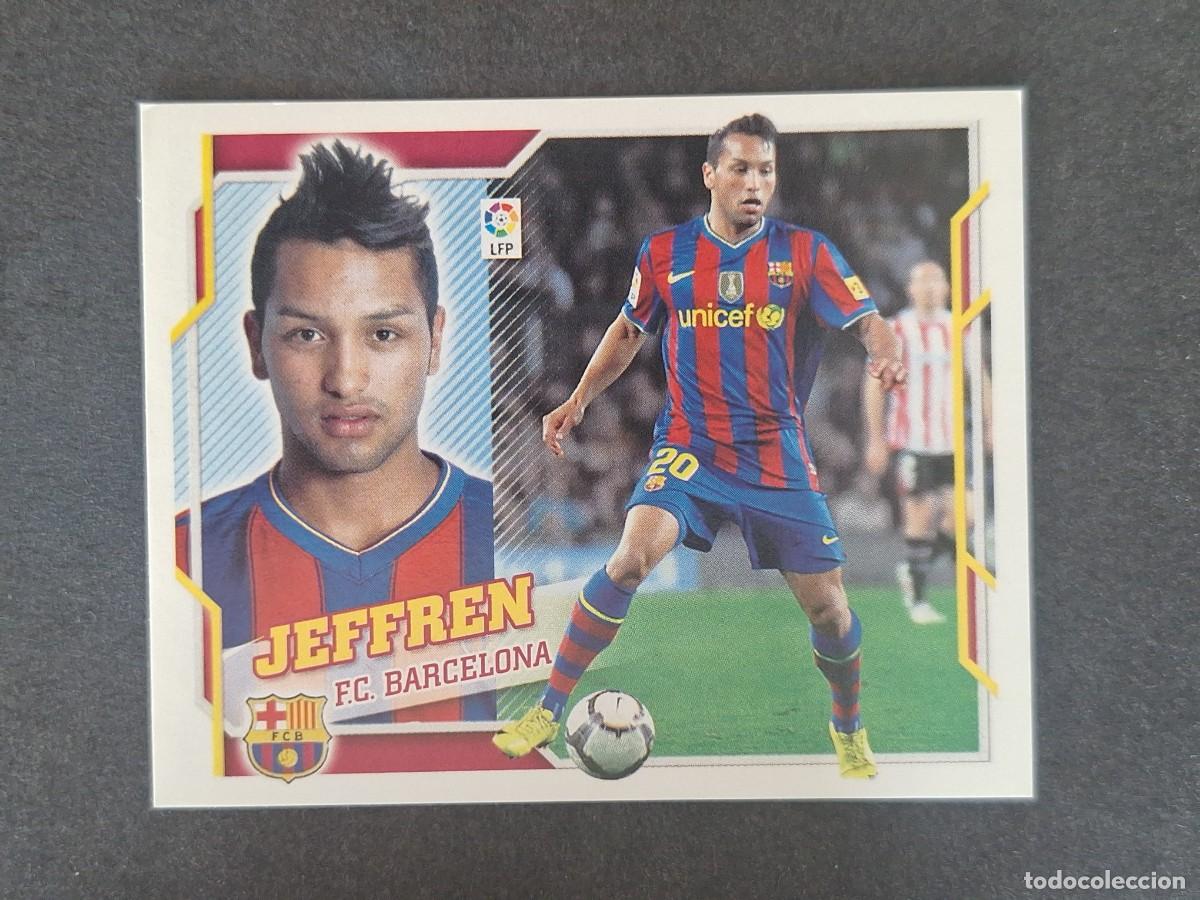 Cromos de Futebol: JEFFREN F. C. BARCELONA LIGA ESTE 2010 2011 10 11 NUNCA PEGADO SIN PEGAR