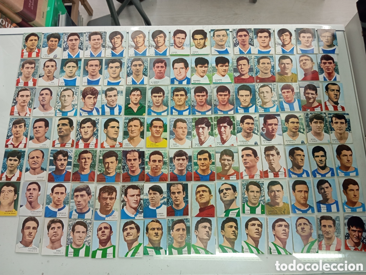 Cromos de f&uacute;tbol: LOTE 104 CROMOS FUTBOL LIGA ESPA&Ntilde;OLA FHER NUEVOS NUNCA PEGADOS 1968/69 BARCELONA MADRID ATH. BILBAO