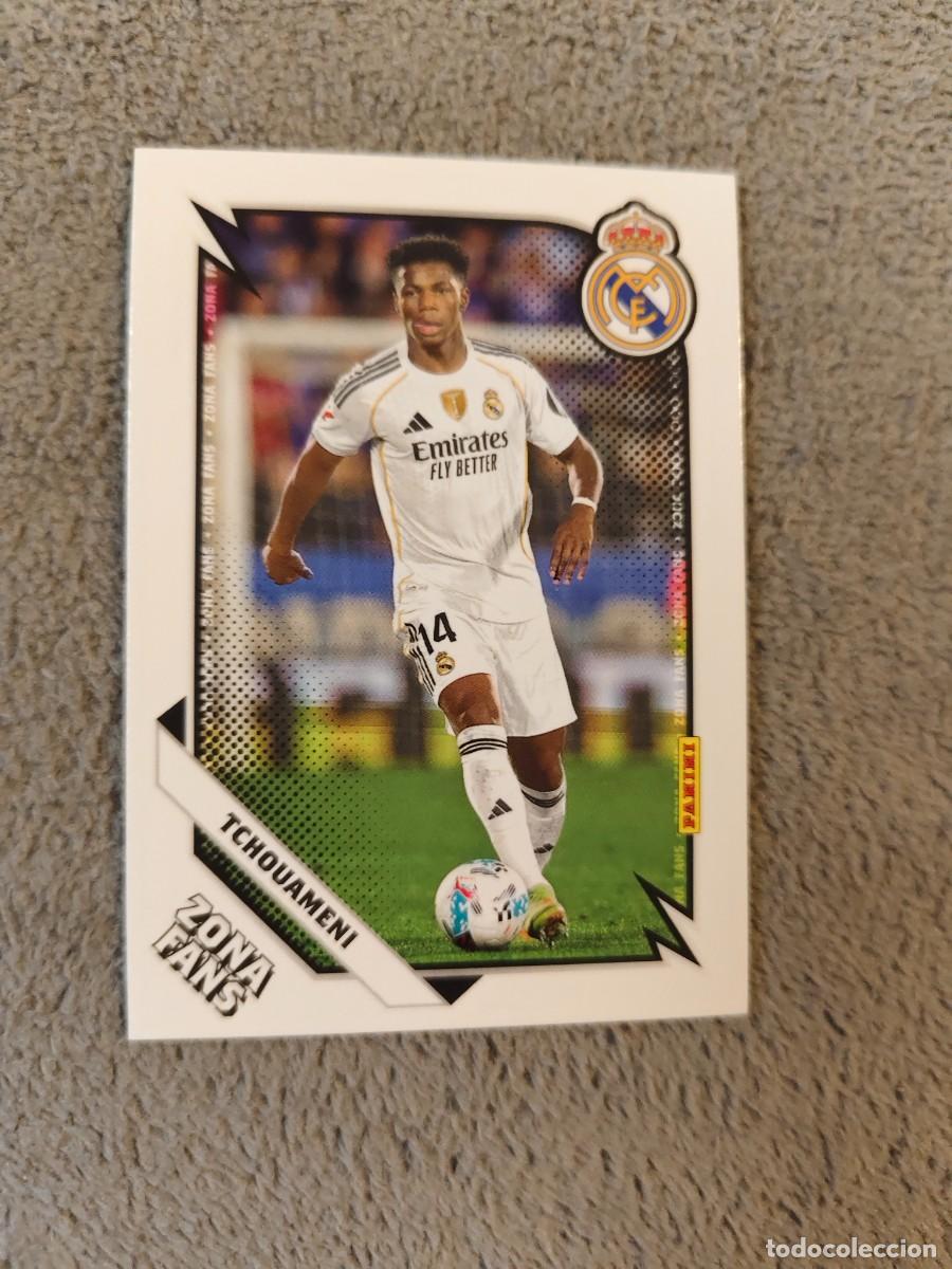 Cromos de f&uacute;tbol: 36 PANINI CLUB REAL MADRID 25 26 TCHOUAMENI ZONA FANS 2025 2026