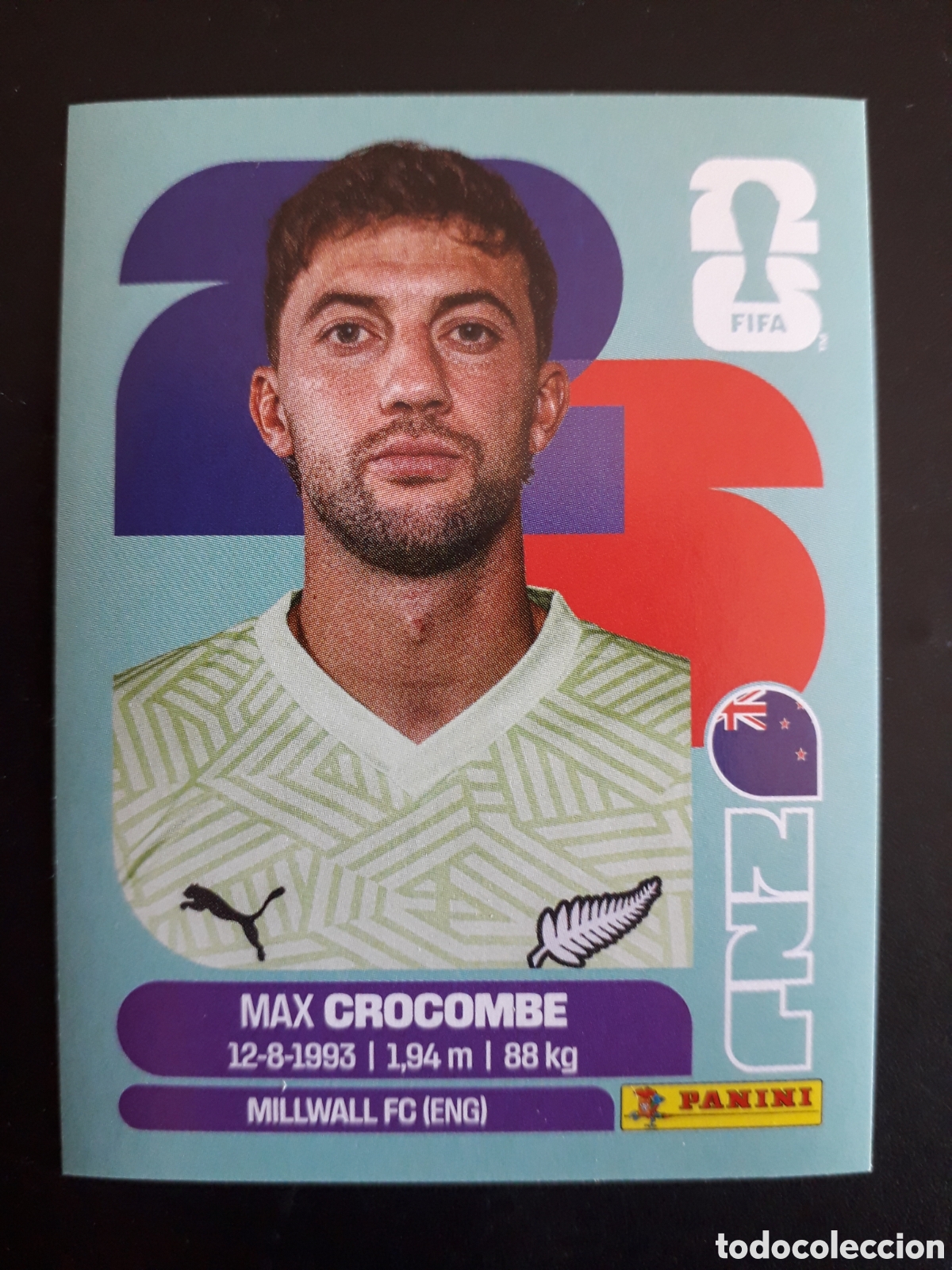 Cromos de Futebol: CROCOMBE NUEVA ZELANDA NZL 2 MUNDIAL F&Uacute;TBOL 2026 FIFA WORLD CUP PANINI SIN PEGAR PEDIDO M&Iacute;NIMO 3&euro;