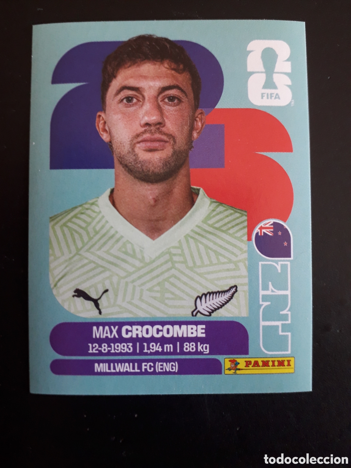 Cromos de Futebol: CROCOMBE NUEVA ZELANDA NZL 2 MUNDIAL F&Uacute;TBOL 2026 FIFA WORLD CUP PANINI SIN PEGAR PEDIDO M&Iacute;NIMO 3&euro;