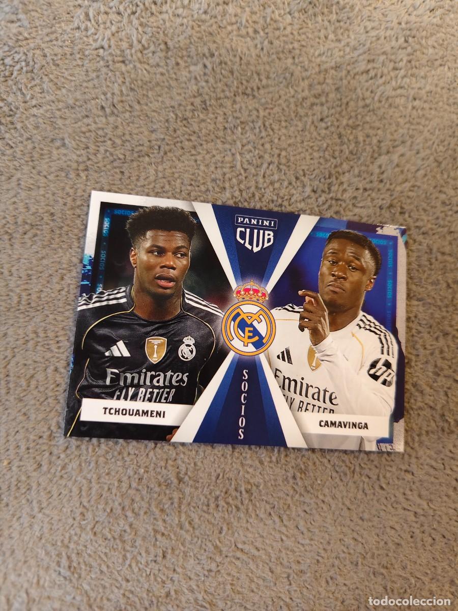 Cromos de Futebol: SO 46 PANINI CLUB REAL MADRID 25 26 TCHOUAMENI &ndash; CAMAVINGA SOCIOS 2025 2026