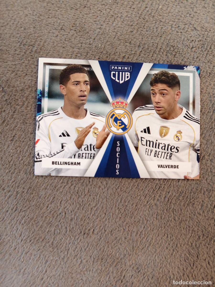 Cromos de Futebol: SO 47 PANINI CLUB REAL MADRID 25 26 BELLINGHAM &ndash; VALVERDE SOCIOS 2025 2026