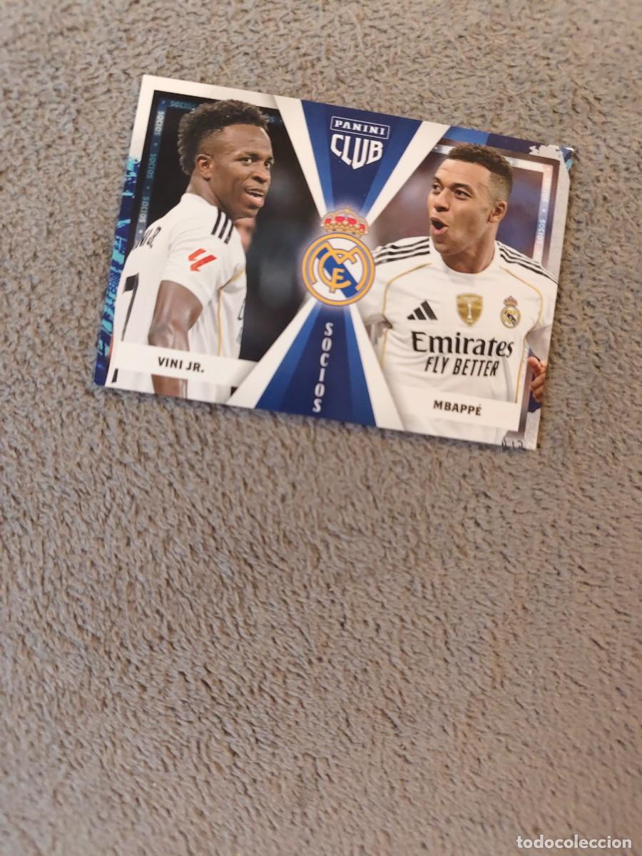 Cromos de Futebol: SO 49 PANINI CLUB REAL MADRID 25 26 VINI JR. &ndash; MBAPP&Eacute; SOCIOS 2025 2026
