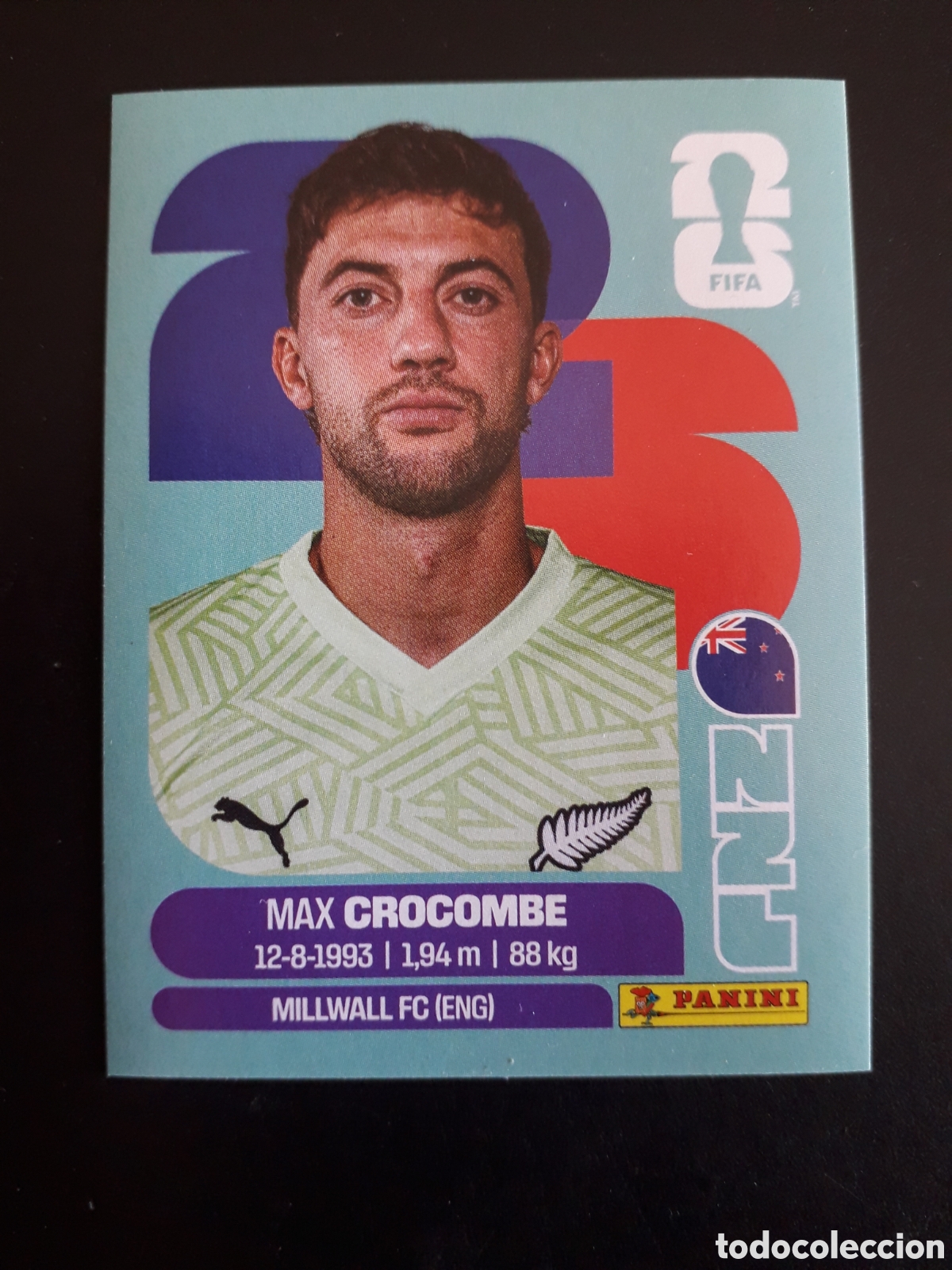 Cromos de f&uacute;tbol: CROCOMBE NUEVA ZELANDA NZL 2 MUNDIAL F&Uacute;TBOL 2026 FIFA WORLD CUP PANINI SIN PEGAR PEDIDO M&Iacute;NIMO 3&euro;
