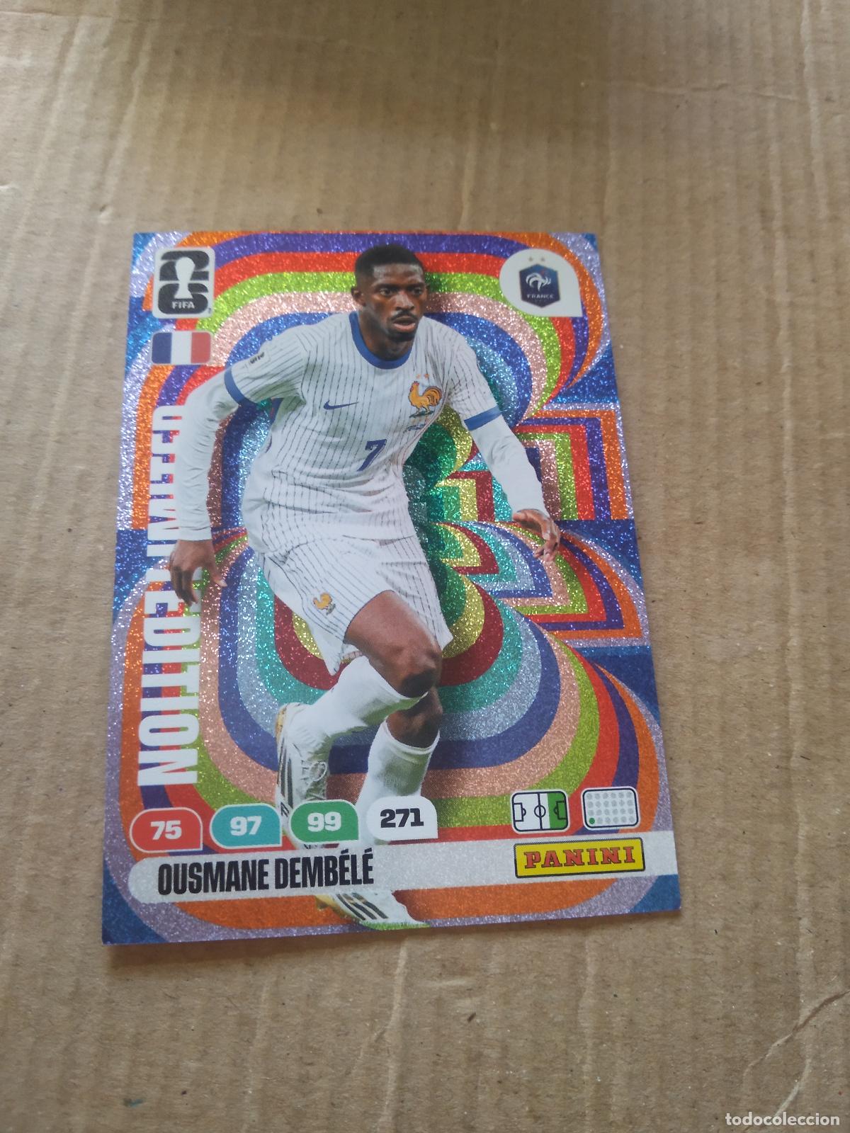 Cromos de f&uacute;tbol: DEMBELE FRANCIA EDICION LIMITADA CROMO FUTBOL PANINI ADRENALYN MUNDIAL 2026 WORLD CUP