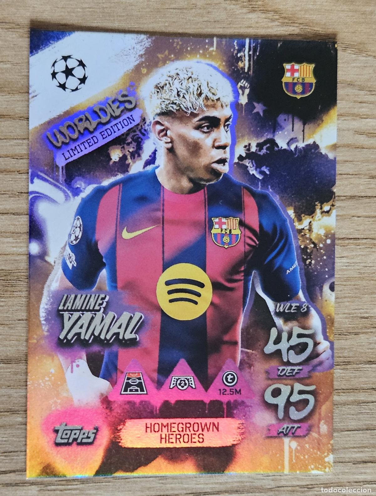 Fu&szlig;ball-Sticker: Lamine Yamal Barcelona Topps Match Attax 2025-2026 25-26 Worldies Limited Edition Homegrown Heroes