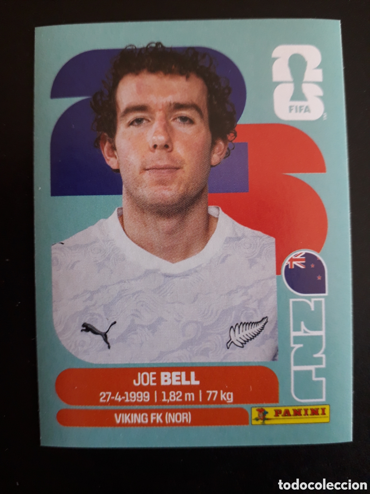 Cromos de f&uacute;tbol: BELL NUEVA ZELANDA NZL 10 MUNDIAL F&Uacute;TBOL 2026 FIFA WORLD CUP PANINI SIN PEGAR PEDIDO M&Iacute;NIMO 3&euro;