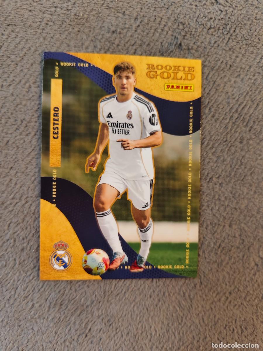 Figurine di Calcio: RG 58 PANINI CLUB REAL MADRID 25 26 CESTERO ROOKIE GOLD 2025 2026