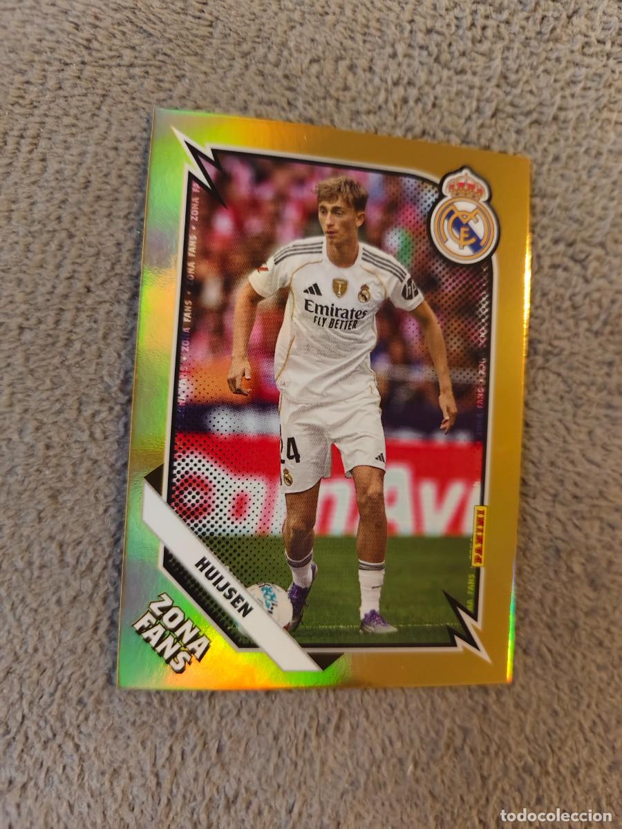 Cromos de f&uacute;tbol: KO 34 PANINI CLUB REAL MADRID 25 26 HUIJSEN * ZONA FANS GOLD KROMIX 2025 2026