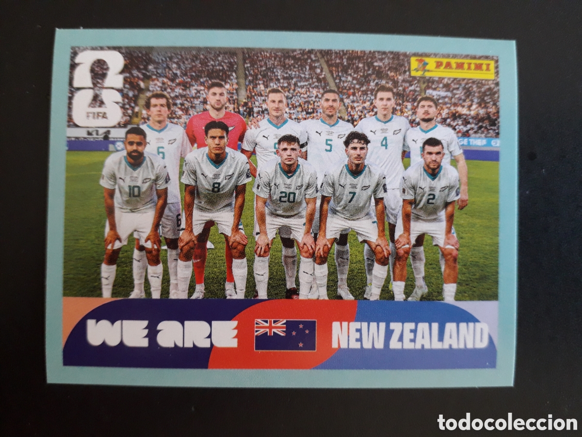 Cromos de Futebol: EQUIPO NUEVA ZELANDA NZL 13 MUNDIAL F&Uacute;TBOL 2026 FIFA WORLD CUP PANINI SIN PEGAR PEDIDO M&Iacute;NIMO 3&euro;