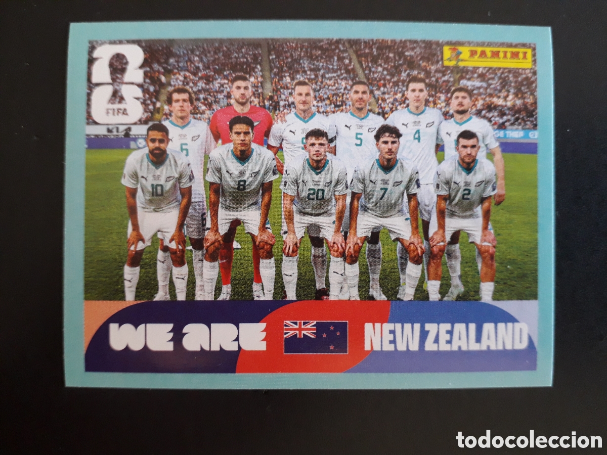Cromos de f&uacute;tbol: EQUIPO NUEVA ZELANDA NZL 13 MUNDIAL F&Uacute;TBOL 2026 FIFA WORLD CUP PANINI SIN PEGAR PEDIDO M&Iacute;NIMO 3&euro;