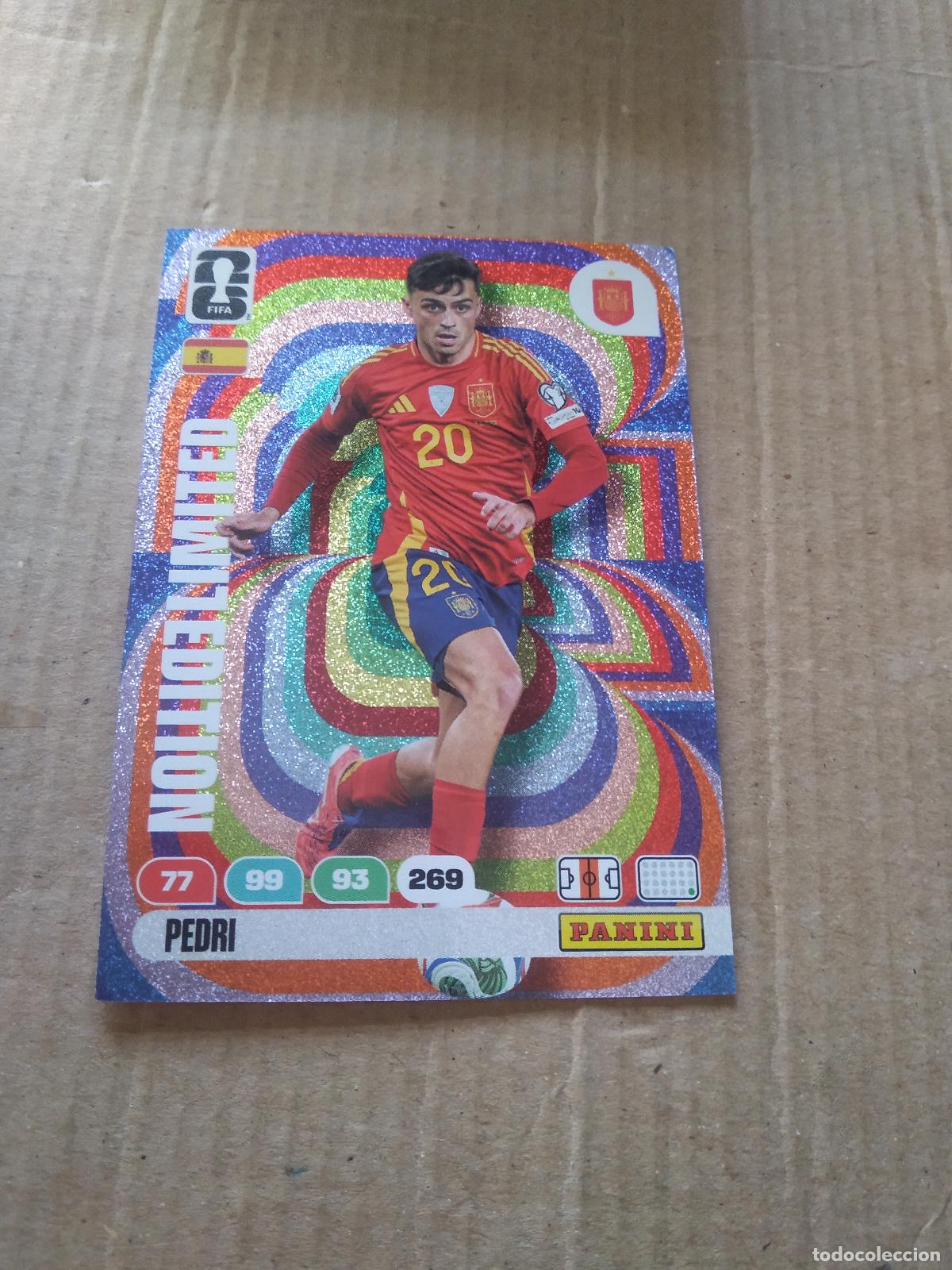 Cromos de f&uacute;tbol: PEDRI ESPA&Ntilde;A EDICION LIMITADA CROMO FUTBOL PANINI ADRENALYN MUNDIAL 2026 WORLD CUP