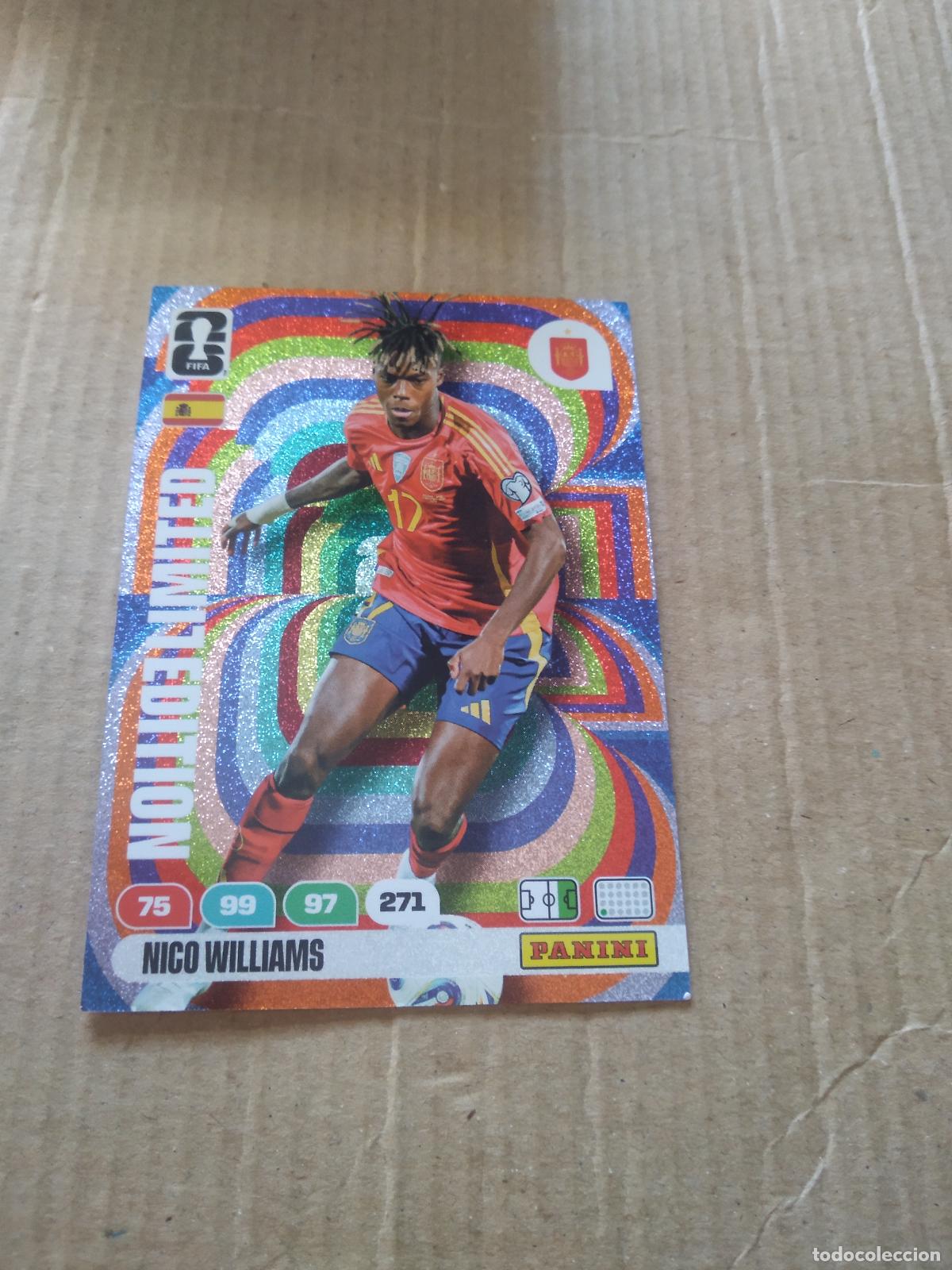 Cromos de f&uacute;tbol: NICO WILLIAMS ESPA&Ntilde;A EDICION LIMITADA CROMO FUTBOL PANINI ADRENALYN MUNDIAL 2026 WORLD CUP