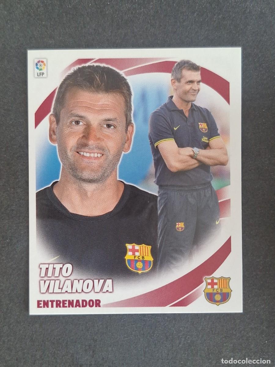 Cromos de f&uacute;tbol: TITO VILANOVA ENTRENADOR F. C. BARCELONA LIGA ESTE 2012 2013 12 13 NUNCA PEGADO SIN PEGAR