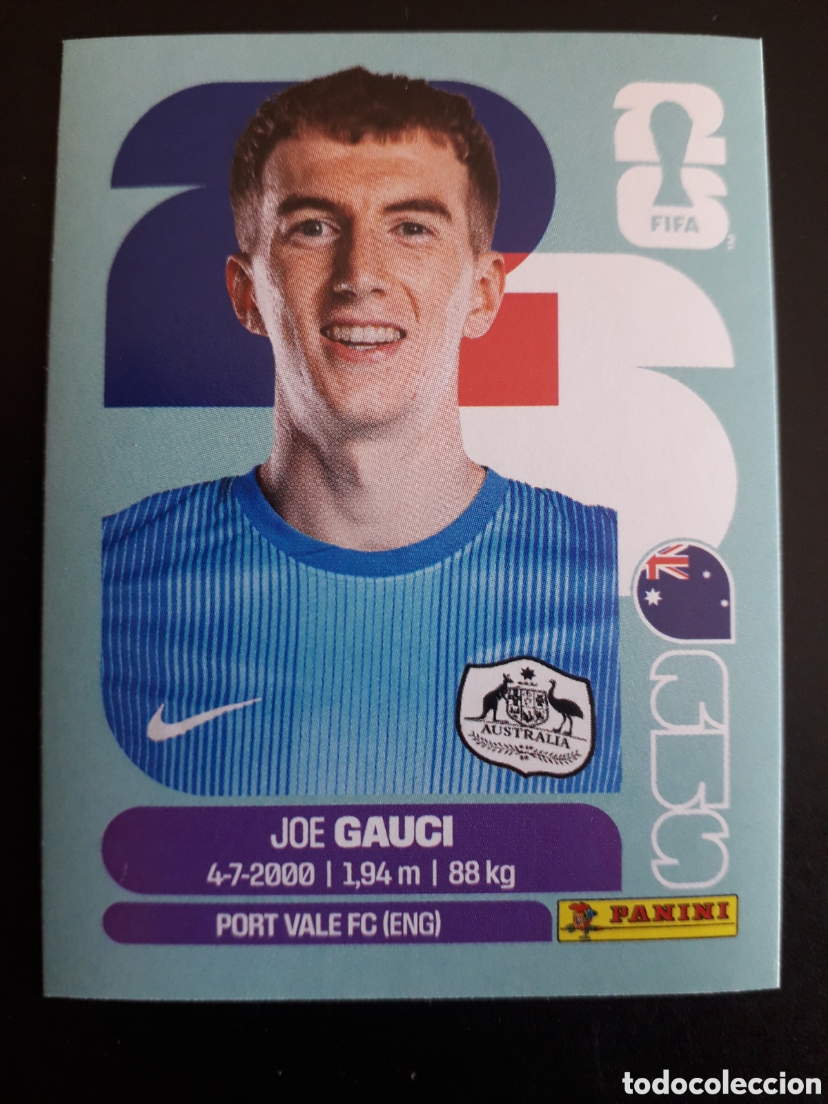 Cromos de Futebol: GAUCI AUSTRALIA AUS 3 MUNDIAL F&Uacute;TBOL 2026 FIFA WORLD CUP PANINI SIN PEGAR PEDIDO M&Iacute;NIMO 3&euro;