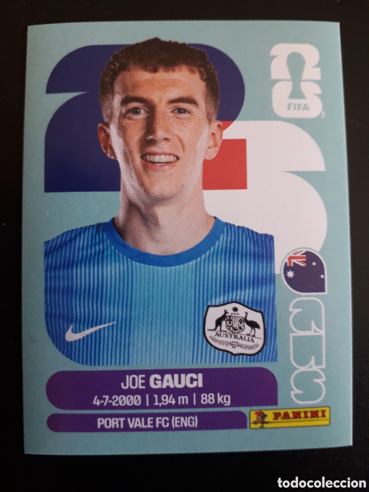 Cromos de Futebol: GAUCI AUSTRALIA AUS 3 MUNDIAL F&Uacute;TBOL 2026 FIFA WORLD CUP PANINI SIN PEGAR PEDIDO M&Iacute;NIMO 3&euro;.