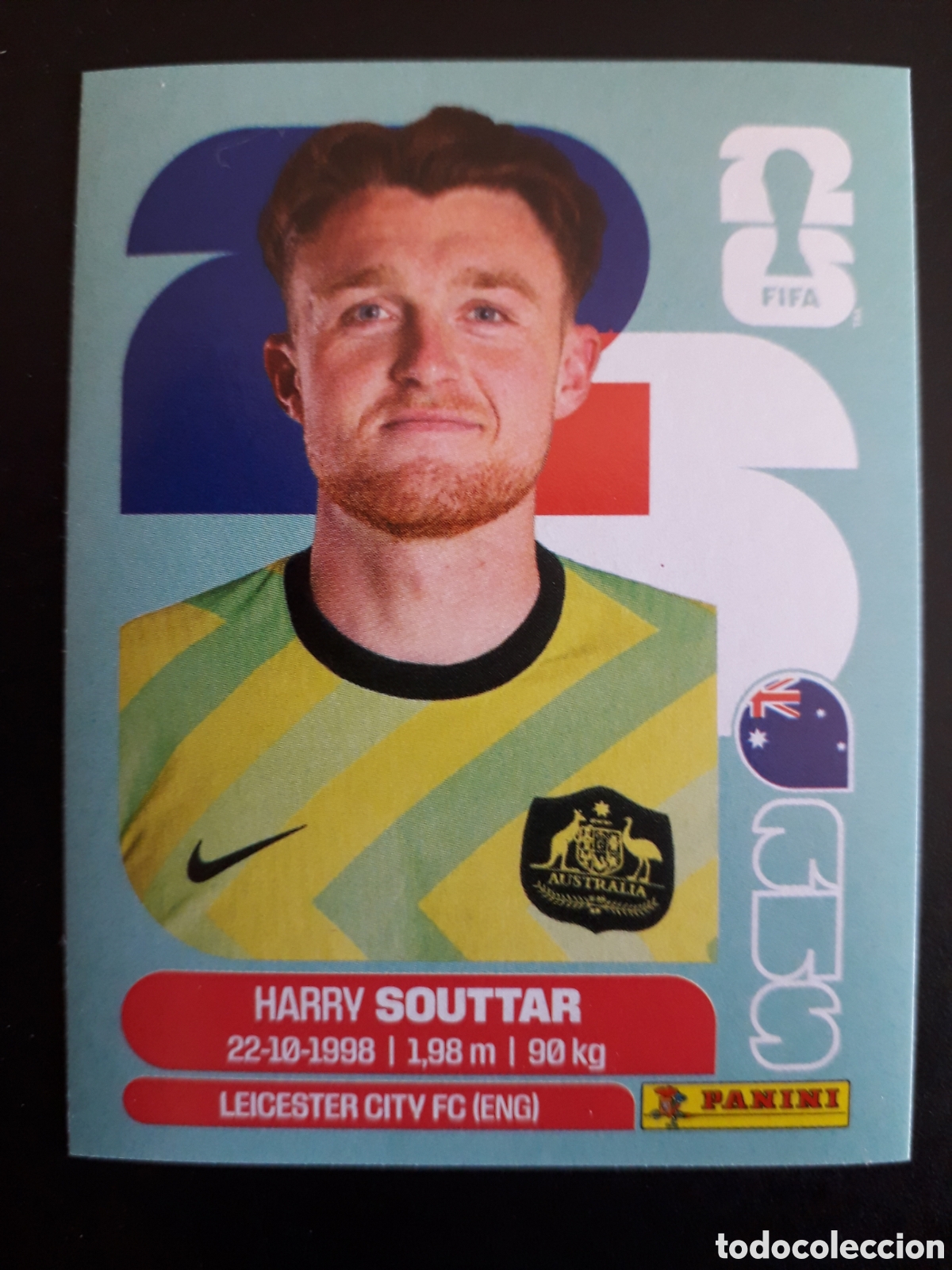 Cromos de f&uacute;tbol: SOUTTAR AUSTRALIA AUS 4 MUNDIAL F&Uacute;TBOL 2026 FIFA WORLD CUP PANINI SIN PEGAR PEDIDO M&Iacute;NIMO 3&euro;