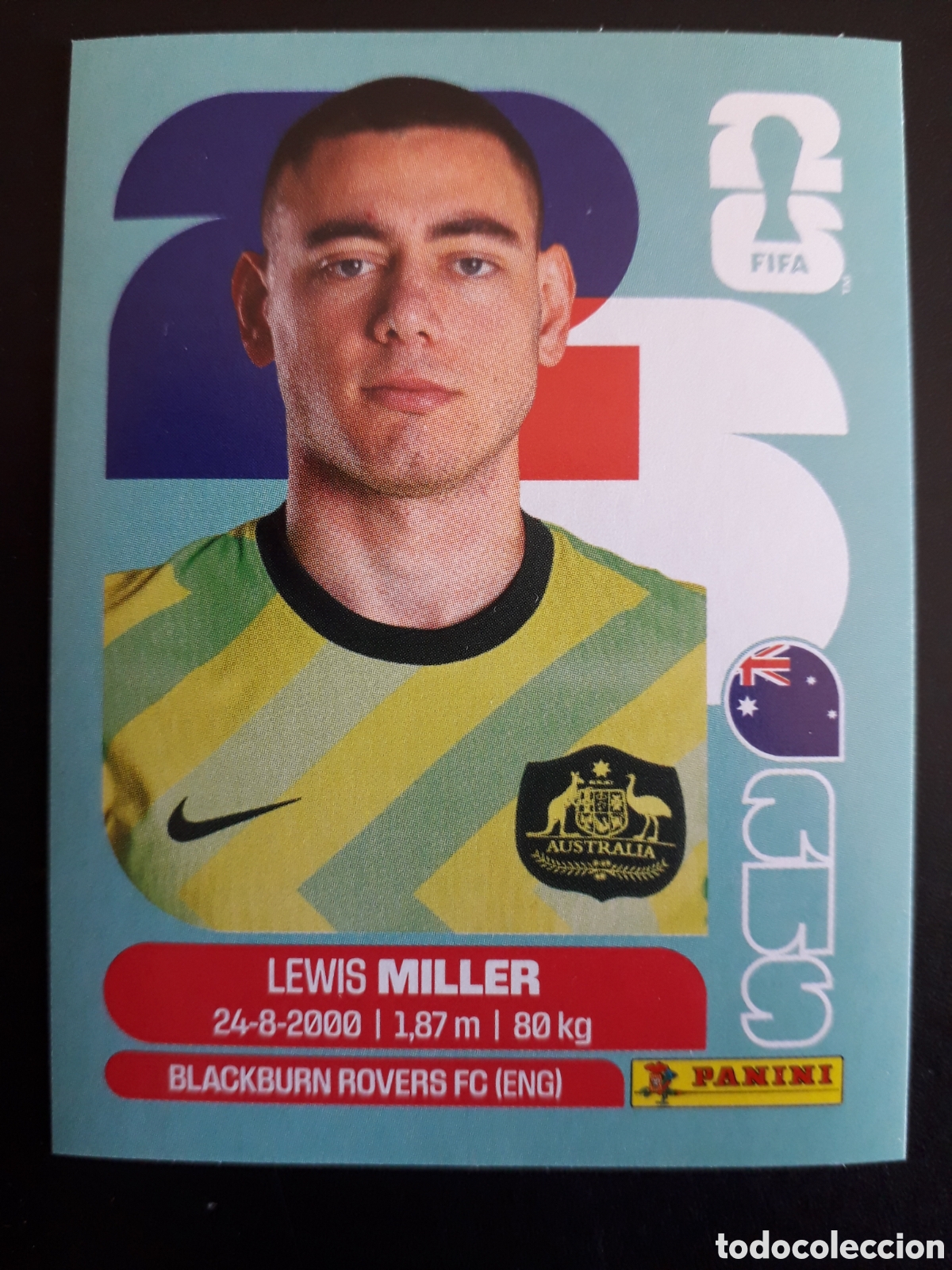Cromos de f&uacute;tbol: MILLER AUSTRALIA AUS 9 MUNDIAL F&Uacute;TBOL 2026 FIFA WORLD CUP PANINI SIN PEGAR PEDIDO M&Iacute;NIMO 3&euro;