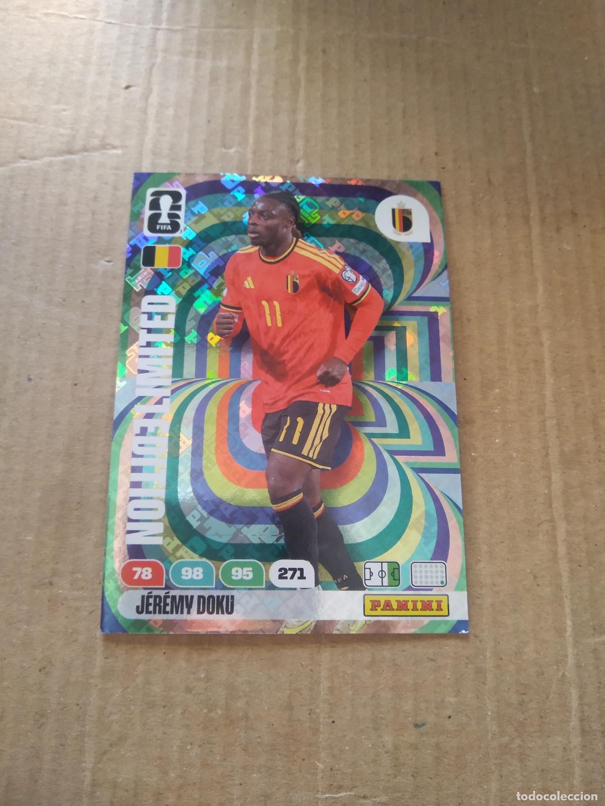 Cromos de f&uacute;tbol: DOKU BELGICA HOLOGRAMA EDICION LIMITADA CROMO FUTBOL PANINI ADRENALYN MUNDIAL 2026 WORLD CUP