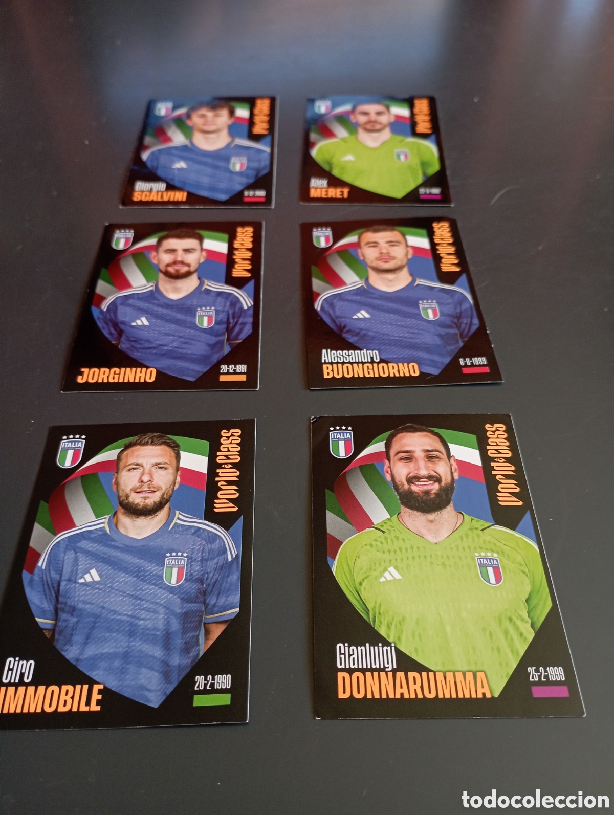 Cromos de f&uacute;tbol: Mini lote 6 cromos Italia world class 2024