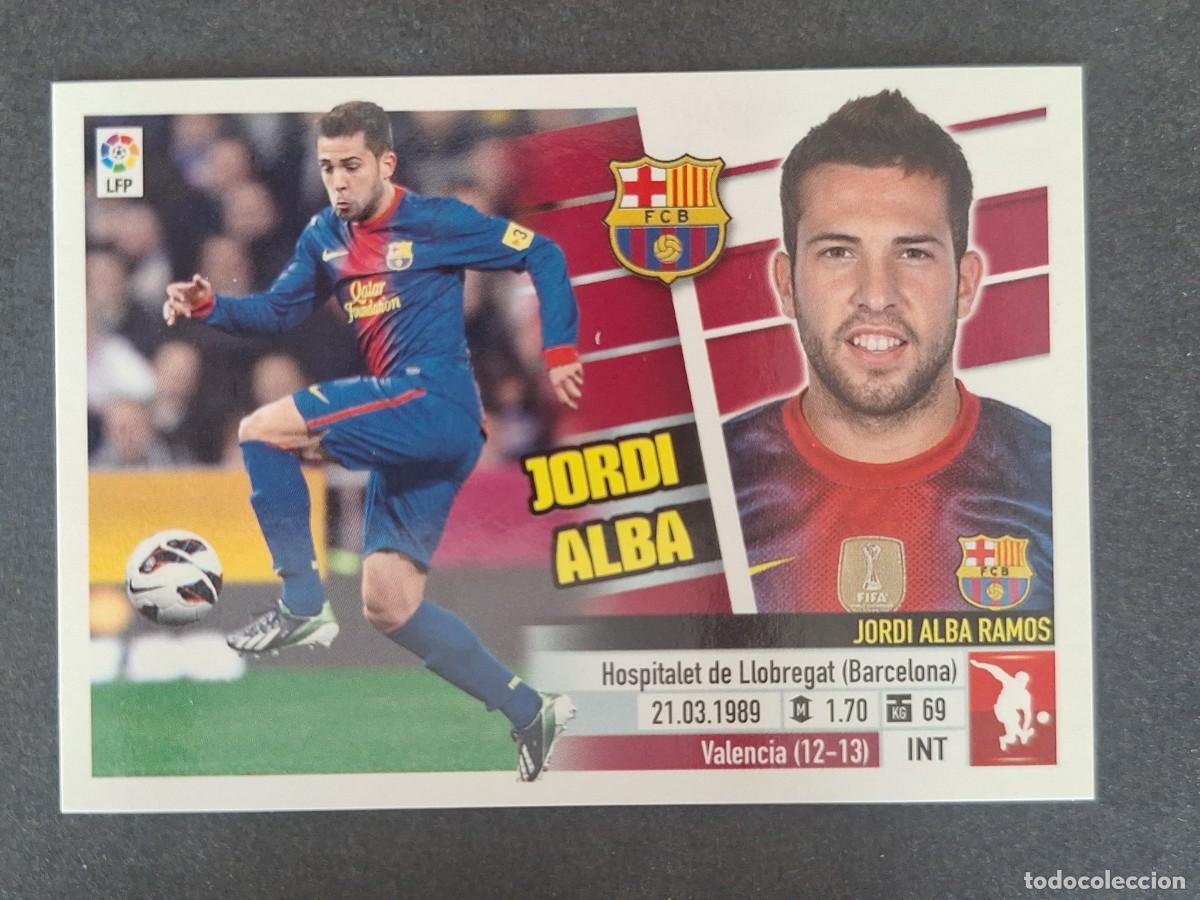 Fu&szlig;ball-Sticker: JORDI ALBA F. C. BARCELONA LIGA ESTE 2013 2014 13 14 NUNCA PEGADO SIN PEGAR