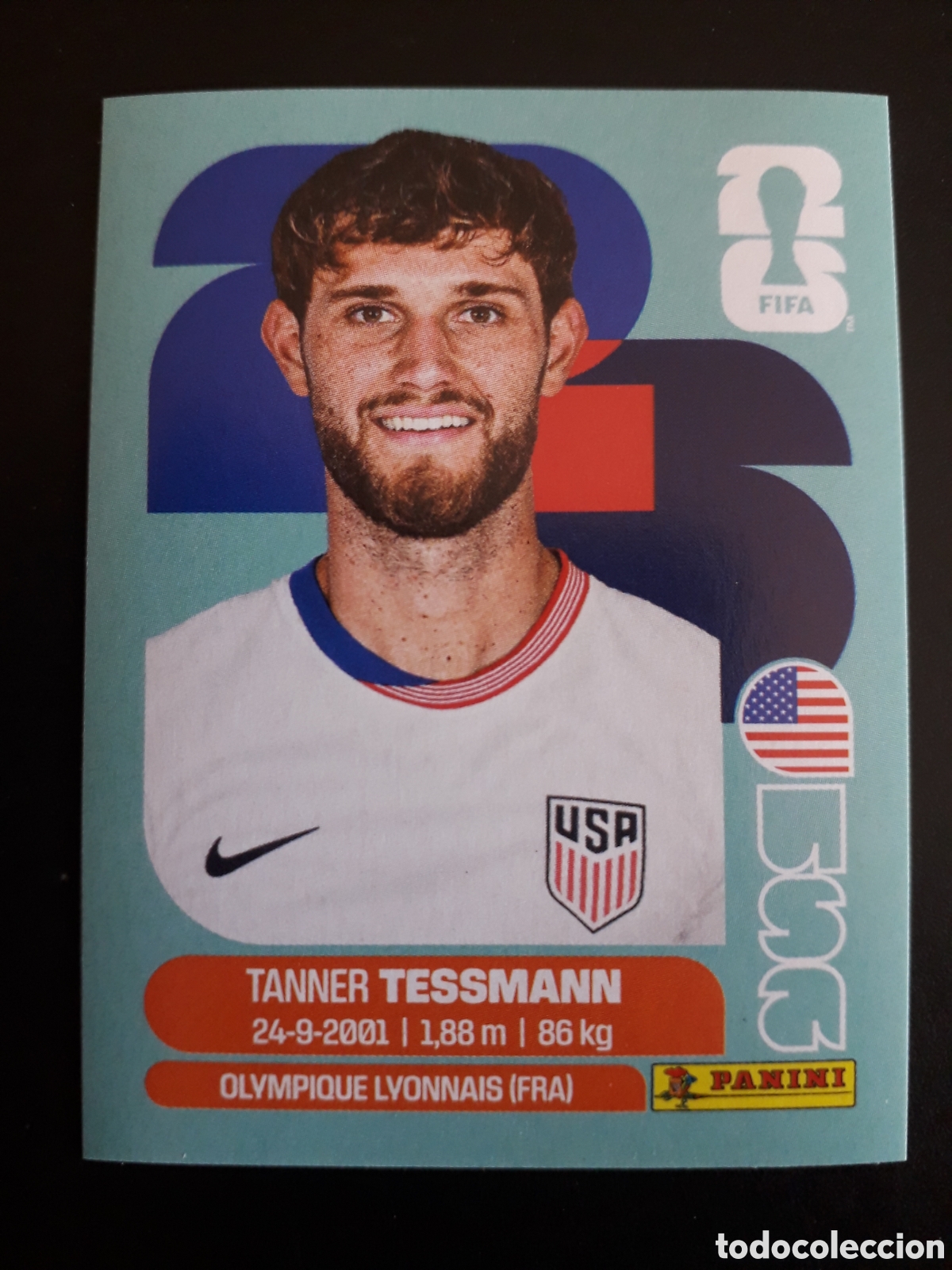 Cromos de Futebol: TESSMANN ESTADOS UNIDOS USA 9 MUNDIAL F&Uacute;TBOL 2026 FIFA WORLD CUP PANINI SIN PEGAR PEDIDO M&Iacute;NIMO 3&euro;